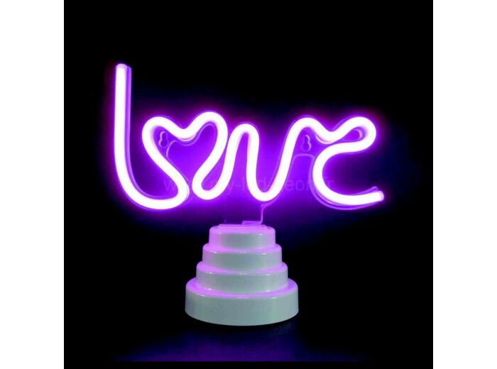 Lampe love néon