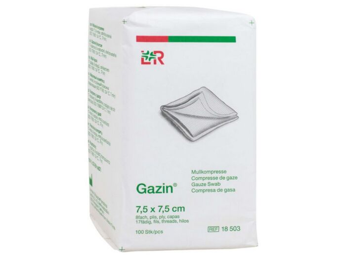 Compresse de gaze non stérile GAZIN® 7,5 sur 7,5cm