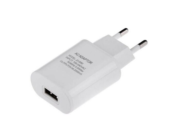 Chargeur adaptateur USB 5v 2A blanc