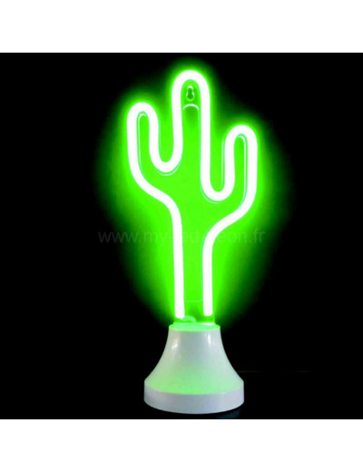 Lampe cactus néon led