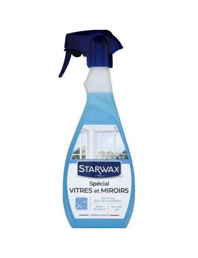 STARWAX Nettoyant Spécial Vitres et Miroirs - 500ml - Idéal pour Nettoyer les Vitres et Miroirs et Retarder le Réencrassement 1