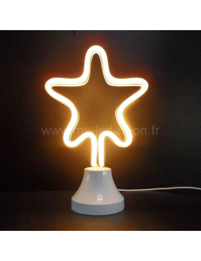 Lampe étoile néon led