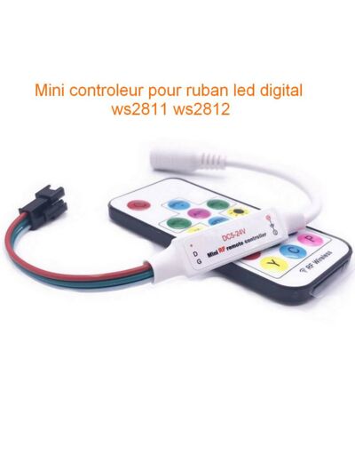 Mini contrôleur RF avec télécommande led digital ws2811 ws2812 5v-24v