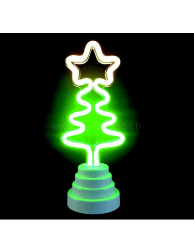 Lampe sapin de noël néon