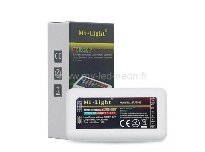 Contrôleur led RGB + CCT  12v-24v mi-light