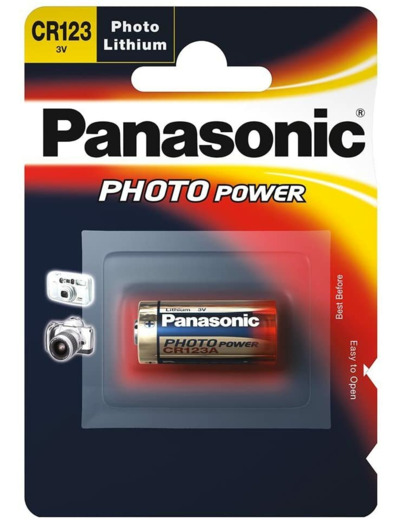 Panasonic Batterie Lithium Photo für z.B. Kameras CR 123 A P 1-BL