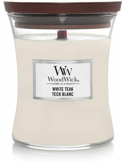 Woodwick - Bougie parfumée Teck Blanc