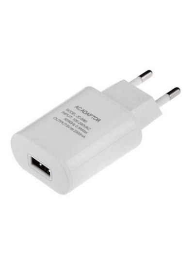 Chargeur adaptateur USB 5v 2A blanc