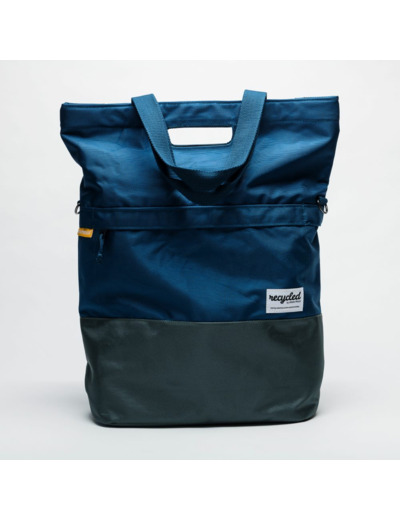 Sacoche shopper recycled 20L Marine/vert