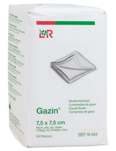 Compresse de gaze non stérile GAZIN® 7,5 sur 7,5cm