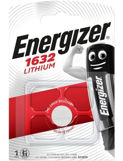 Energizer Battery CR1632 Lithium 1-pak, 235475 Unique