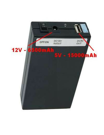 Batterie lithium Dual 12V et 5V