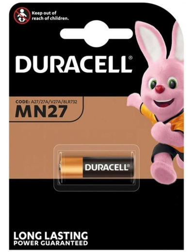 2 X DURACELL Lot de 2 Piles alarmes et télécommandes MN 27 12V blister de 1